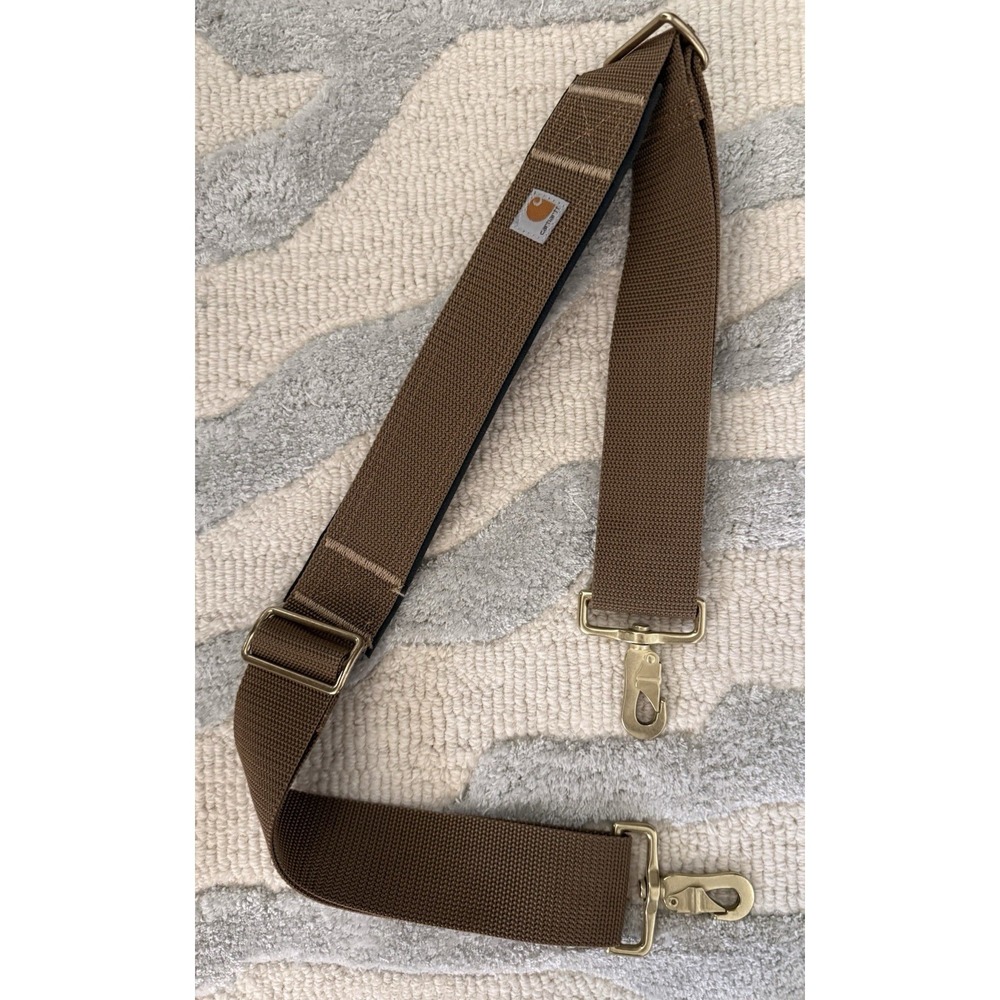 NWOT Carhartt Brown Adjustable Nylon Shoulder Strap Accessory‎ With Swivel Hooks